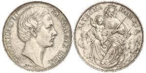 1 Thaler 巴伐利亞王國 (1806 - 1918) 銀 路德维希二世 (巴伐利亚)