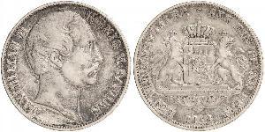1 Thaler 巴伐利亞王國 (1806 - 1918) 銀 马克西米利安二世 (巴伐利亚国王)