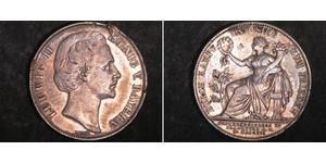 1 Thaler 巴伐利亞王國 (1806 - 1918) 銀 路德维希二世 (巴伐利亚)
