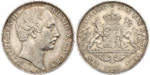 1 Thaler 巴伐利亞王國 (1806 - 1918) 銀 马克西米利安二世 (巴伐利亚国王)