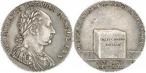 1 Thaler 巴伐利亞王國 (1806 - 1918) 銀 马克西米利安一世 (巴伐利亚国王) (1756 - 1825)