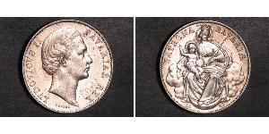1 Thaler 巴伐利亞王國 (1806 - 1918) 銀 路德维希二世 (巴伐利亚)