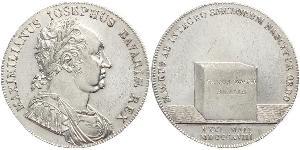 1 Thaler 巴伐利亞王國 (1806 - 1918) 銀 马克西米利安一世 (巴伐利亚国王) (1756 - 1825)