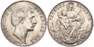 1 Thaler 巴伐利亞王國 (1806 - 1918) 銀 路德维希二世 (巴伐利亚)