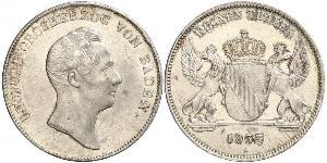 1 Thaler 巴登大公國 (1806 - 1918) 銀 利奥波德 (巴登)