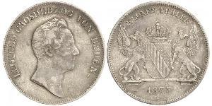 1 Thaler 巴登大公國 (1806 - 1918) 銀 利奥波德 (巴登)