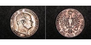 1 Thaler 普魯士王國 (1701 - 1918) 銀 腓特烈·威廉四世 (1795 - 1861)