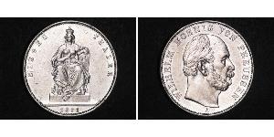 1 Thaler 普魯士王國 (1701 - 1918) 銀 威廉一世 (德国)