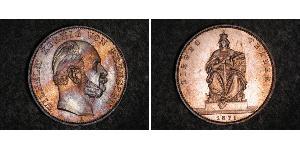 1 Thaler 普魯士王國 (1701 - 1918) 銀 威廉一世 (德国)