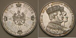 1 Thaler 普魯士王國 (1701 - 1918) 銀 威廉一世 (德国)