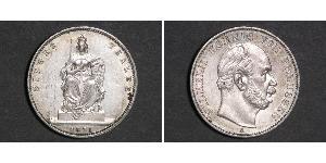 1 Thaler 普魯士王國 (1701 - 1918) 銀 威廉一世 (德国)