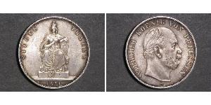 1 Thaler 普魯士王國 (1701 - 1918) 銀 威廉一世 (德国)