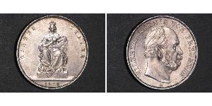 1 Thaler 普魯士王國 (1701 - 1918) 銀 威廉一世 (德国)