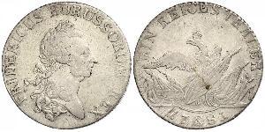 1 Thaler 普魯士王國 (1701 - 1918) 銀 腓特烈二世 (普鲁士) (1712 – 1786)
