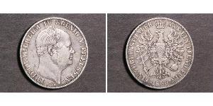 1 Thaler 普魯士王國 (1701 - 1918) 銀 腓特烈·威廉四世 (1795 - 1861)