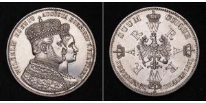 1 Thaler 普魯士王國 (1701 - 1918) 銀 威廉一世 (德国)
