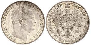 1 Thaler 普魯士王國 (1701 - 1918) 銀 腓特烈·威廉四世 (1795 - 1861)