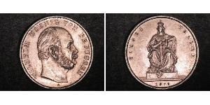 1 Thaler 普魯士王國 (1701 - 1918) 銀 威廉一世 (德国)
