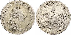 1 Thaler 普魯士王國 (1701 - 1918) 銀 腓特烈二世 (普鲁士) (1712 – 1786)
