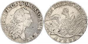 1 Thaler 普魯士王國 (1701 - 1918) 銀 腓特烈二世 (普鲁士) (1712 – 1786)