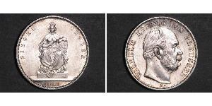 1 Thaler 普魯士王國 (1701 - 1918) 銀 威廉一世 (德国)