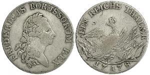 1 Thaler 普魯士王國 (1701 - 1918) 銀 腓特烈二世 (普鲁士) (1712 – 1786)