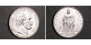 1 Thaler 普魯士王國 (1701 - 1918) 銀 威廉一世 (德国)