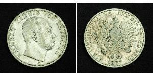 1 Thaler 普魯士王國 (1701 - 1918) 銀 威廉一世 (德国)