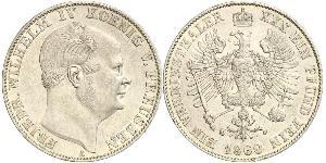 1 Thaler 普魯士王國 (1701 - 1918) 銀 腓特烈·威廉四世 (1795 - 1861)