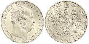 1 Thaler 普魯士王國 (1701 - 1918) 銀 腓特烈·威廉四世 (1795 - 1861)