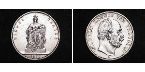 1 Thaler 普魯士王國 (1701 - 1918) 銀 威廉一世 (德国)
