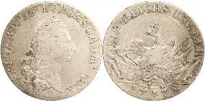 1 Thaler 普魯士王國 (1701 - 1918) 銀 腓特烈二世 (普鲁士) (1712 – 1786)