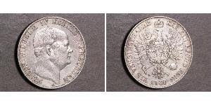 1 Thaler 普魯士王國 (1701 - 1918) 銀 腓特烈·威廉四世 (1795 - 1861)