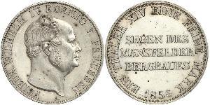 1 Thaler 普魯士王國 (1701 - 1918) 銀 腓特烈·威廉四世 (1795 - 1861)