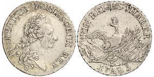 1 Thaler 普魯士王國 (1701 - 1918) 銀 腓特烈二世 (普鲁士) (1712 – 1786)
