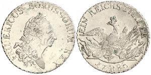1 Thaler 普魯士王國 (1701 - 1918) 銀 腓特烈二世 (普鲁士) (1712 – 1786)