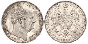 1 Thaler 普魯士王國 (1701 - 1918) 銀 腓特烈·威廉四世 (1795 - 1861)