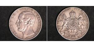 1 Thaler 汉诺威王国 (1814 - 1866) 銀 格奥尔格五世 (汉诺威) (1819 - 1878)