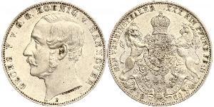 1 Thaler 汉诺威王国 (1814 - 1866) 銀 格奥尔格五世 (汉诺威) (1819 - 1878)