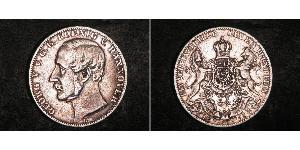 1 Thaler 汉诺威王国 (1814 - 1866) 銀 格奥尔格五世 (汉诺威) (1819 - 1878)