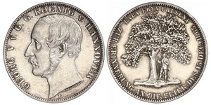 1 Thaler 汉诺威王国 (1814 - 1866) 銀 格奥尔格五世 (汉诺威) (1819 - 1878)