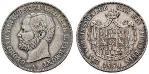 1 Thaler 瓦尔德克统治者列表 (1180 - 1918) 銀 George Victor, Prince of Waldeck and Pyrmont (1831 - 1893)