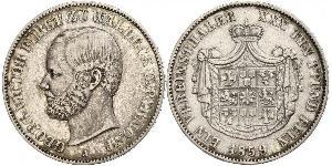 1 Thaler 瓦尔德克统治者列表 (1180 - 1918) 銀 George Victor, Prince of Waldeck and Pyrmont (1831 - 1893)