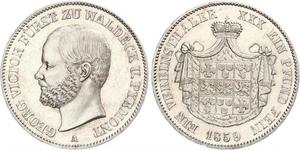 1 Thaler 瓦尔德克统治者列表 (1180 - 1918) 銀 George Victor, Prince of Waldeck and Pyrmont (1831 - 1893)