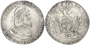 1 Thaler 神圣罗马帝国 (962 - 1806) 銀 斐迪南三世 (神圣罗马帝国) (1608-1657)