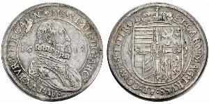 1 Thaler 神圣罗马帝国 (962 - 1806) 銀 馬克西米連三世 (上奧地利) (1558 – 1618)
