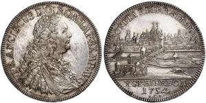 1 Thaler 神圣罗马帝国 (962 - 1806) 銀 弗朗茨一世 (神圣罗马帝国) (1708 - 1765)