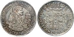 1 Thaler 联邦州 (德国) 銀 Johann Georg I (1585 - 1656)