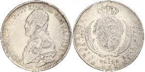 1 Thaler 萨克森王国 (1806 - 1918) 銀 弗里德里希·奥古斯特一世 (萨克森国王)