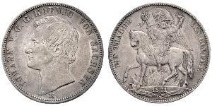 1 Thaler 萨克森王国 (1806 - 1918) 銀 约翰一世 (萨克森)